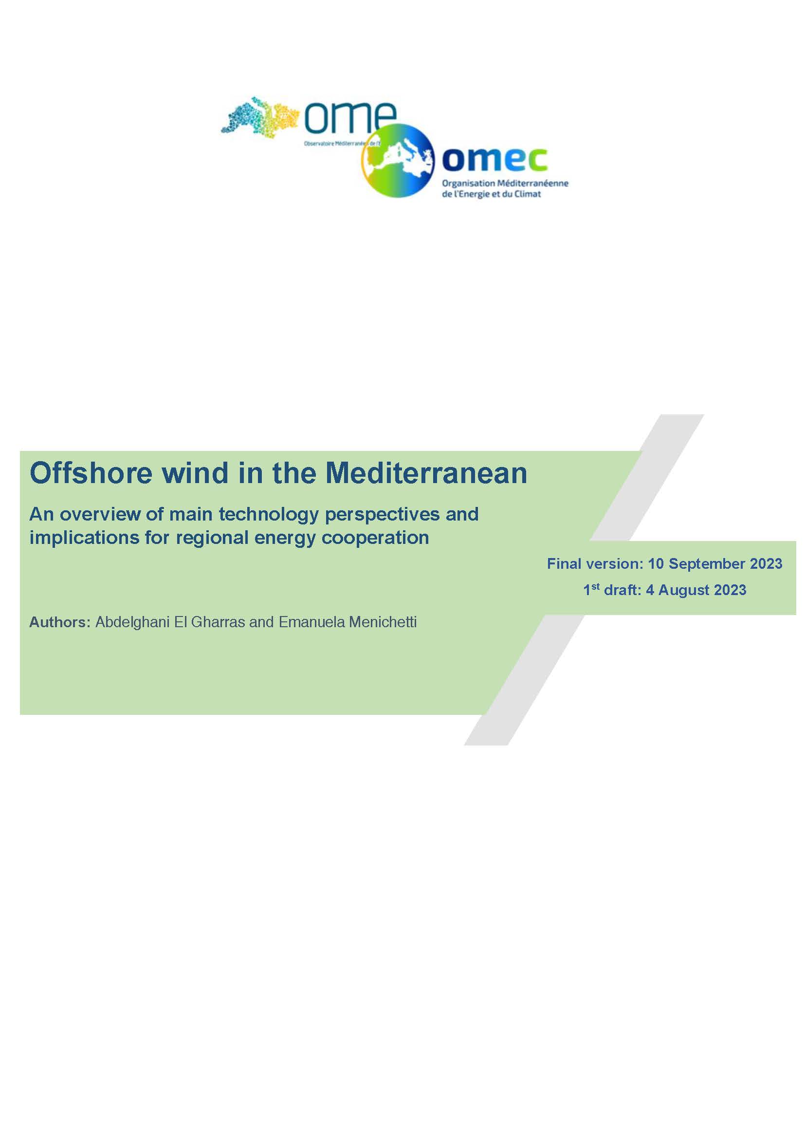 Offshore wind in the Mediterranean, September 2023